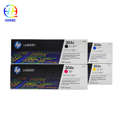 Cartuchos de tóner láser originales 304A CC530A CC531A CC532A CC533A - Juego de 4 para impresoras HP Color LaserJet CP2025, CM2320fxi MFP, CM2320n MFP, CM2320nf MFP, CP2025dn, CP2025n, CP2025x